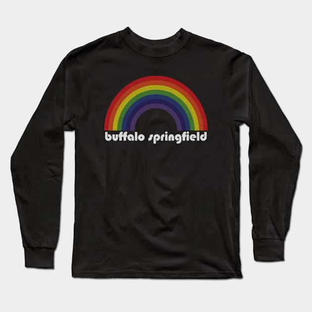 Buffalo Springfield | Rainbow Vintage Long Sleeve T-Shirt by Arthadollar